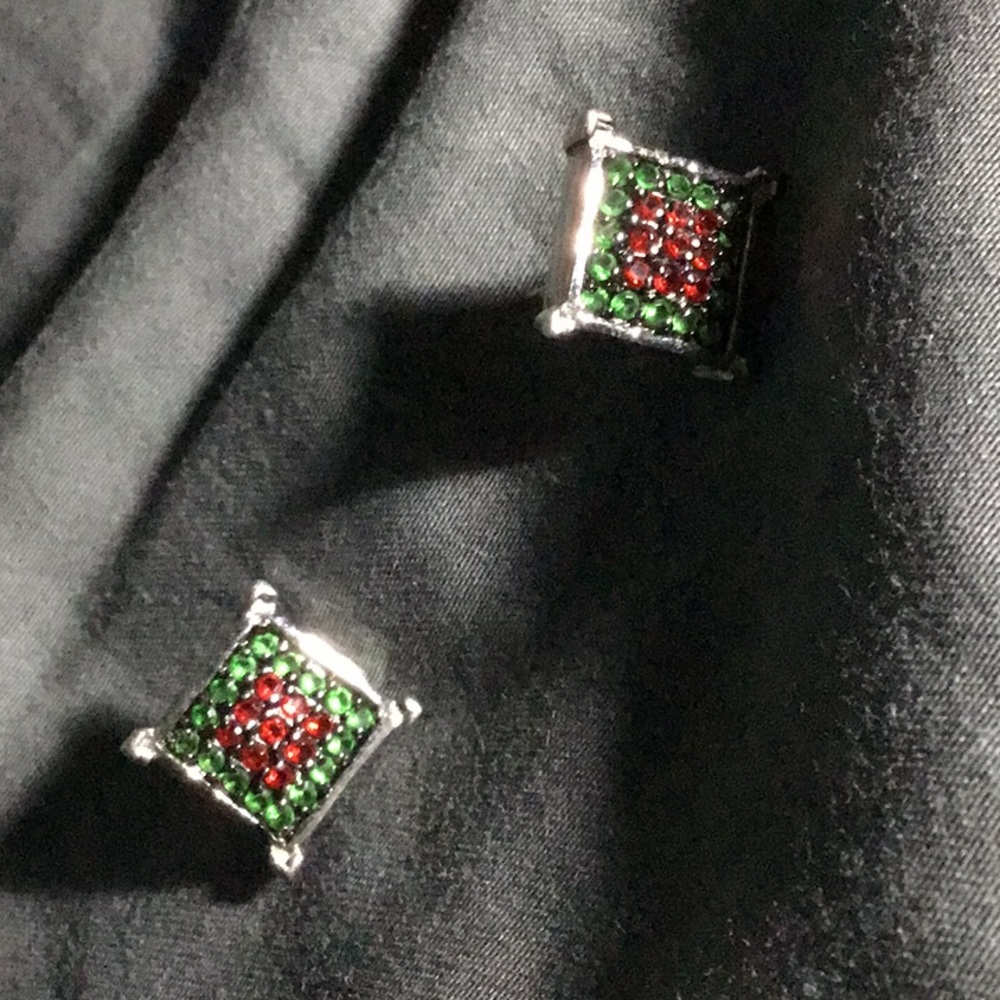 Watermelon diamond earrings
